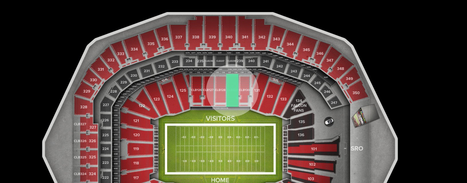 Seat view from Club