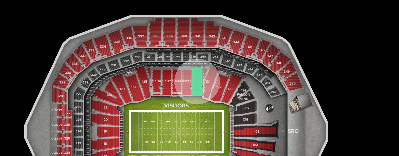 Seat view from Club
