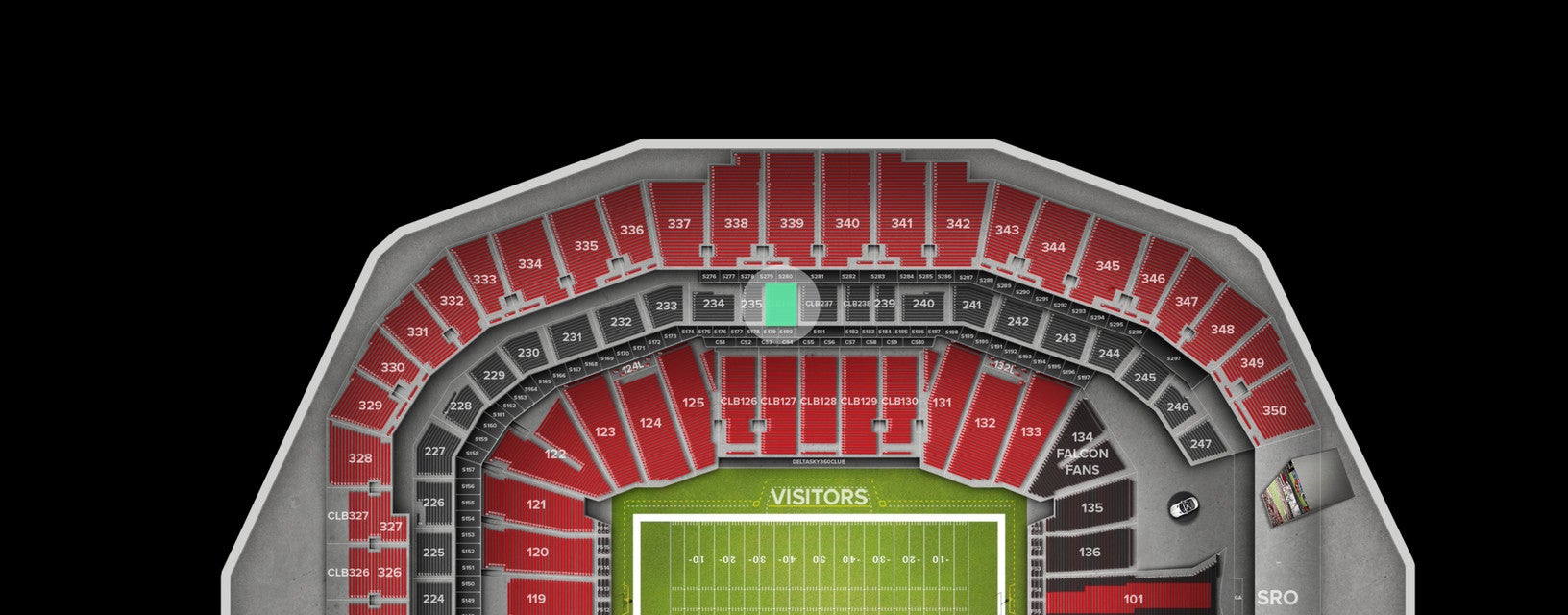 Seat view from Club