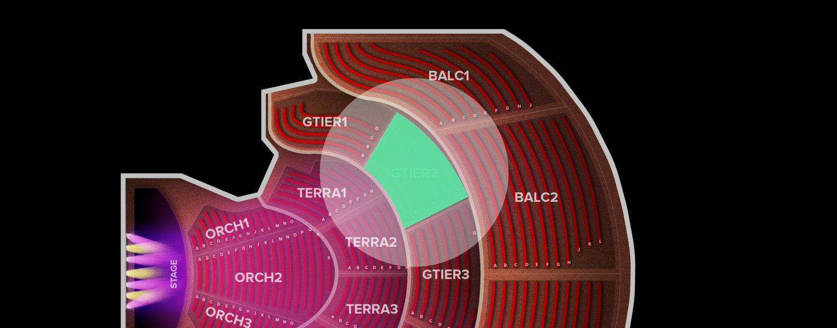 Seat view from Grand Tier
