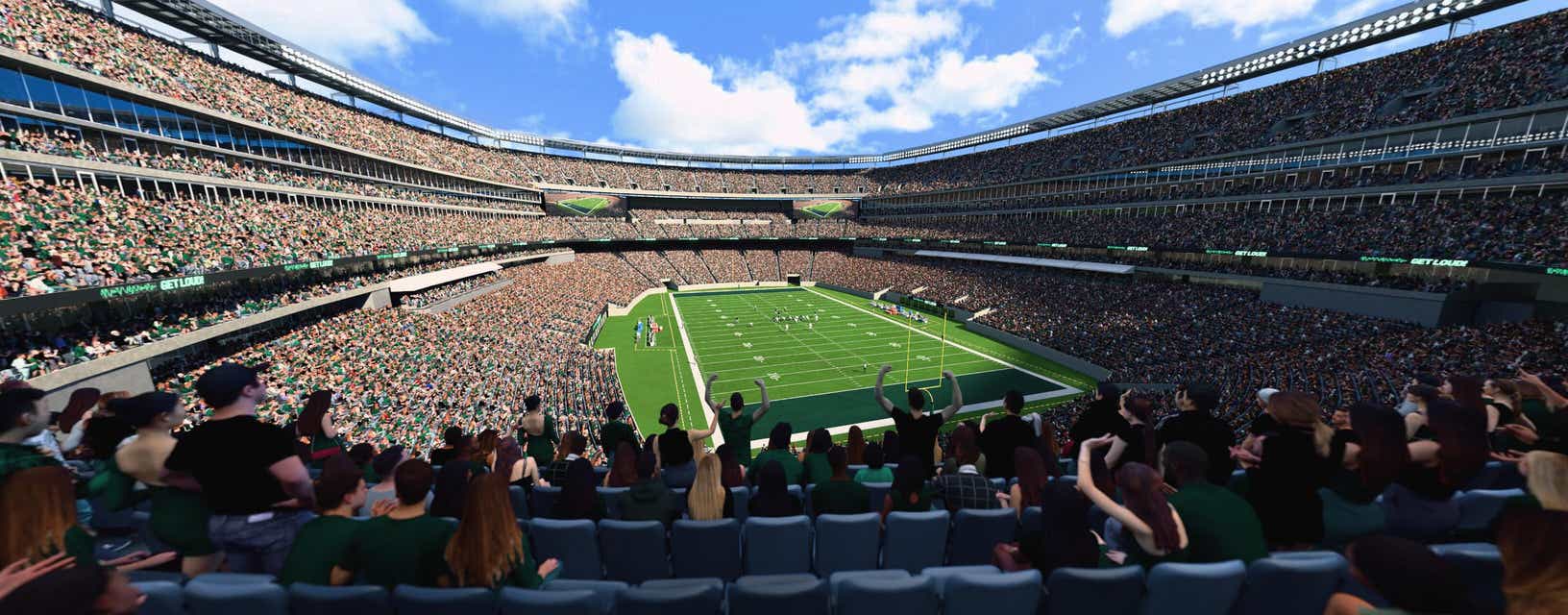 Seat view from Mezzanine Endzone