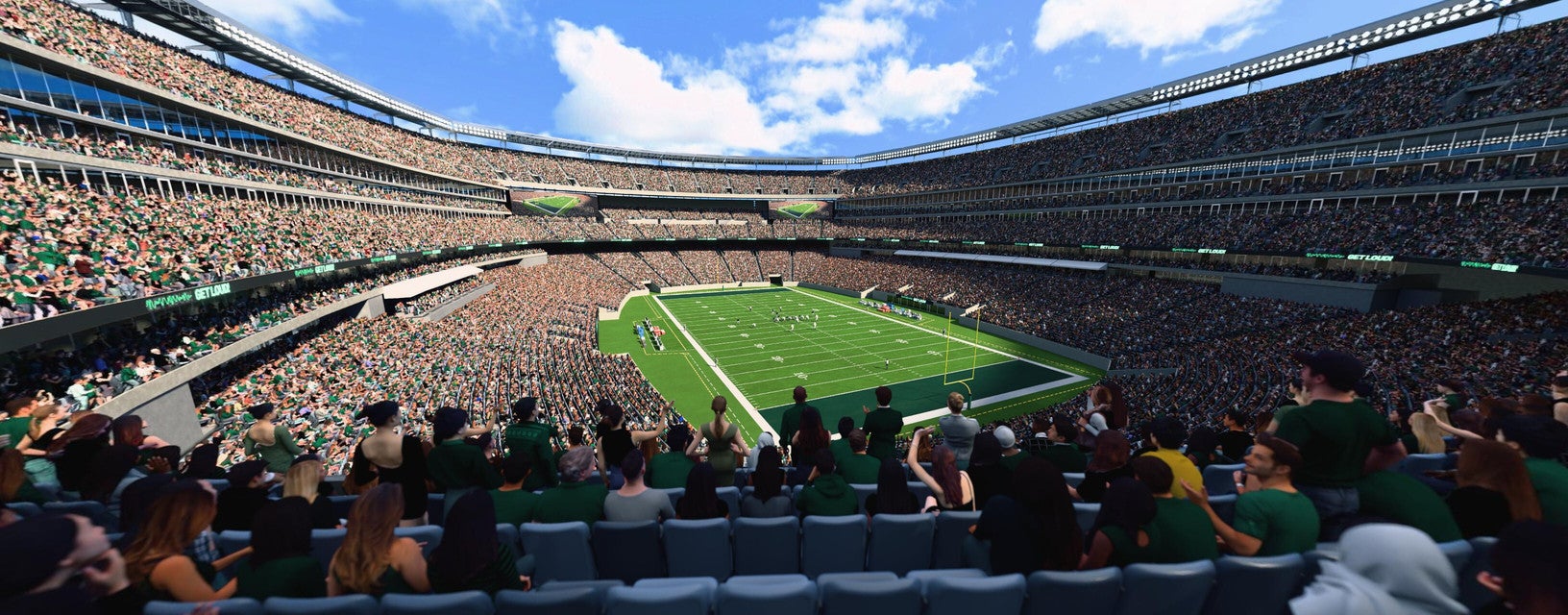 Seat view from Mezzanine Endzone