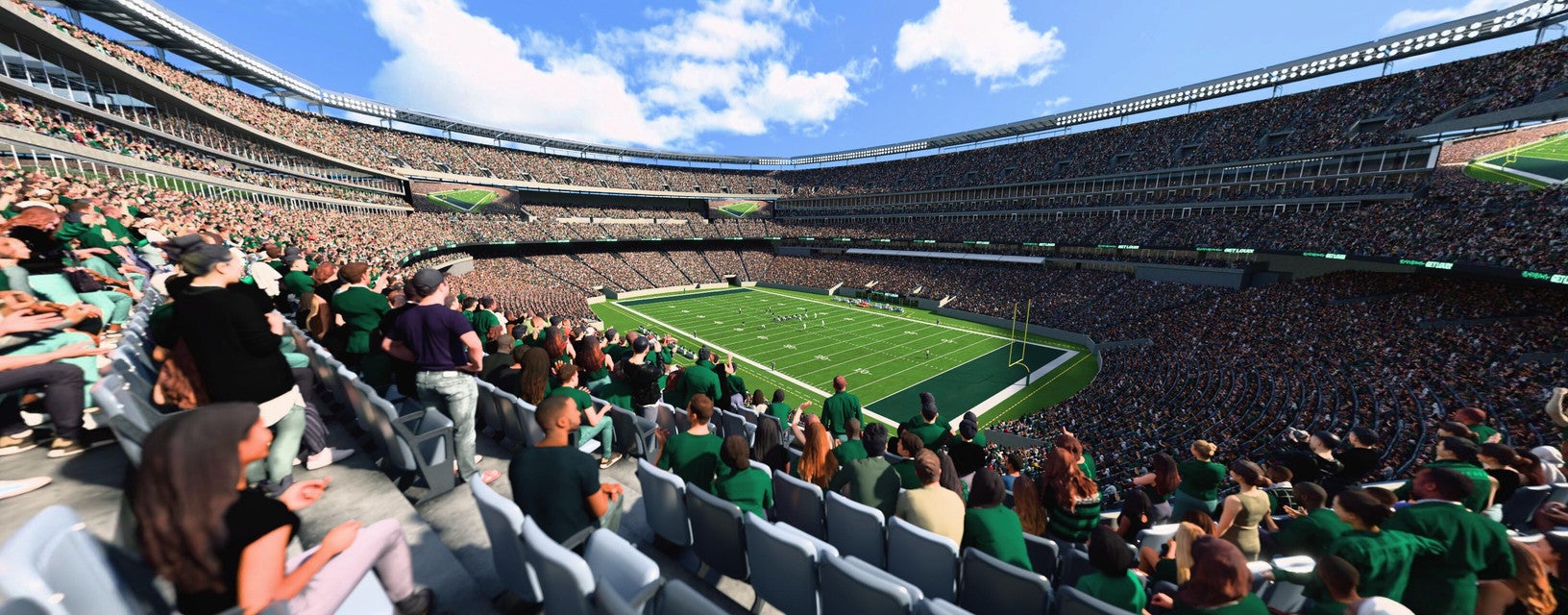 Seat view from Mezzanine Endzone