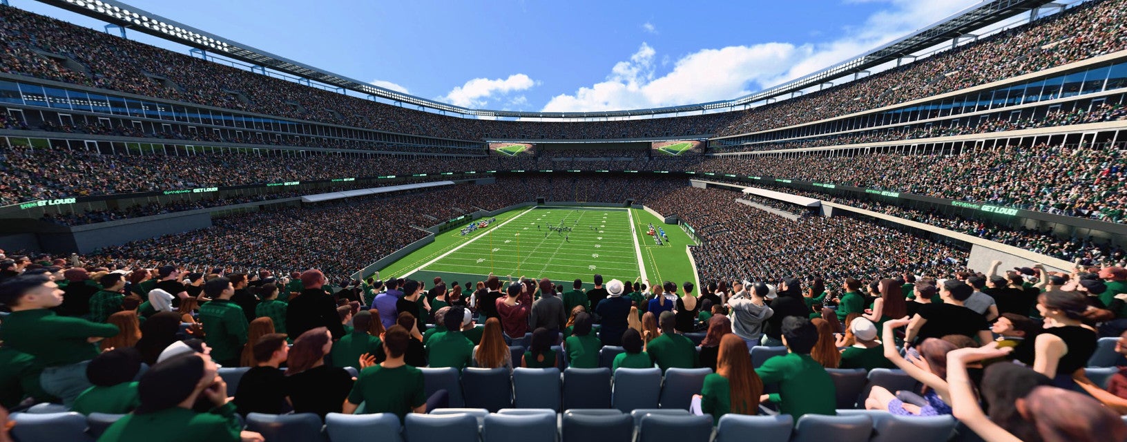 Seat view from Mezzanine Endzone