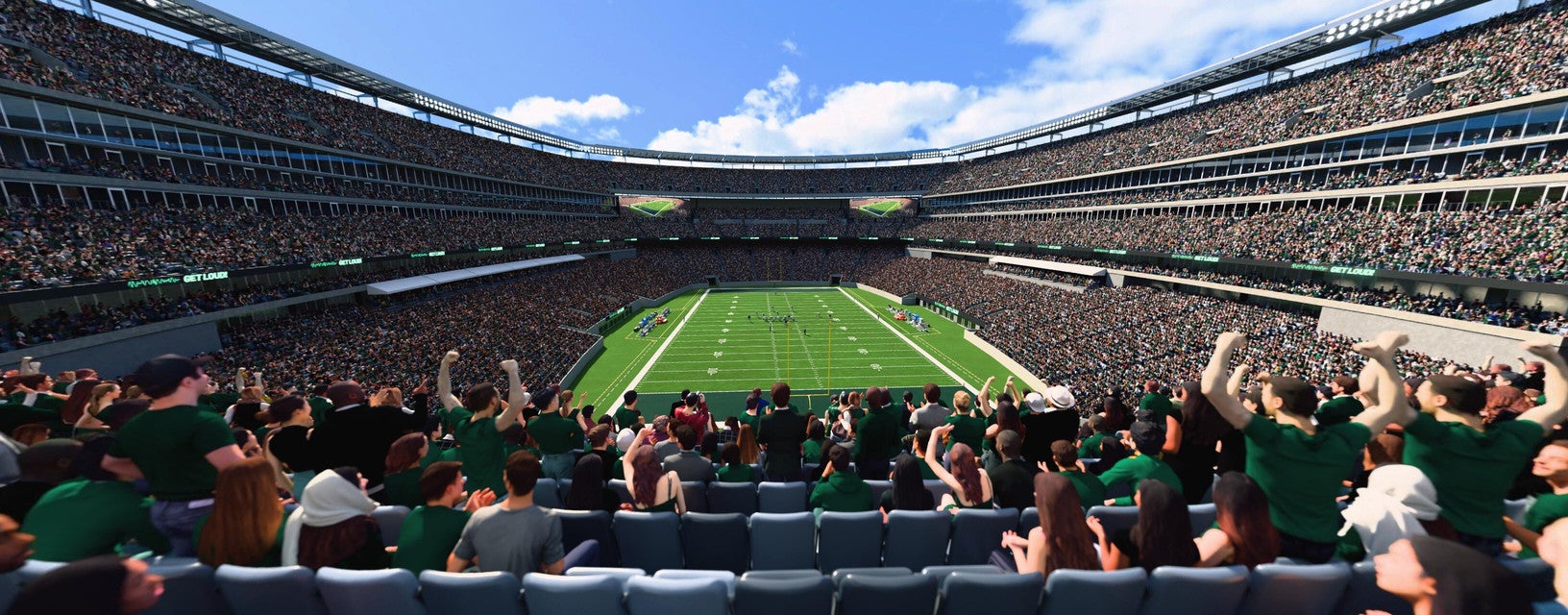 Seat view from Mezzanine Endzone