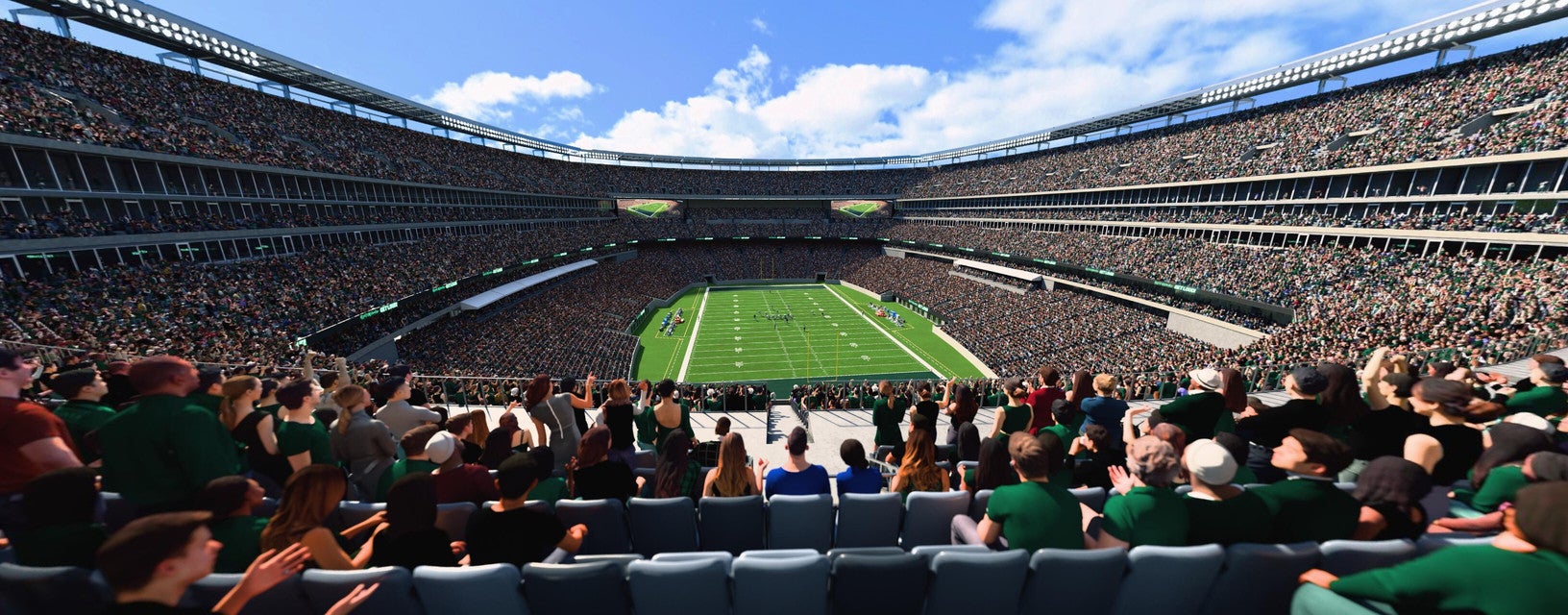 Seat view from Mezzanine Endzone