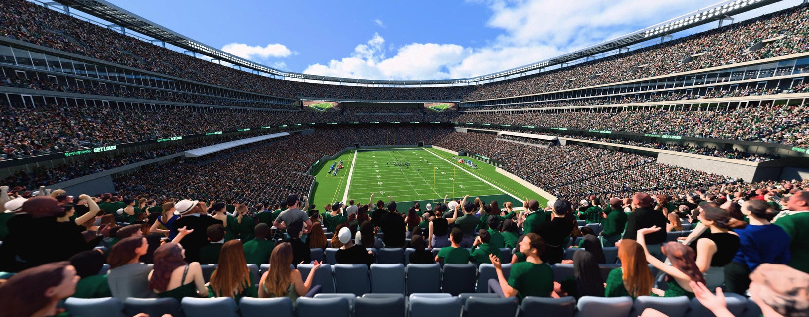 Seat view from Mezzanine Endzone
