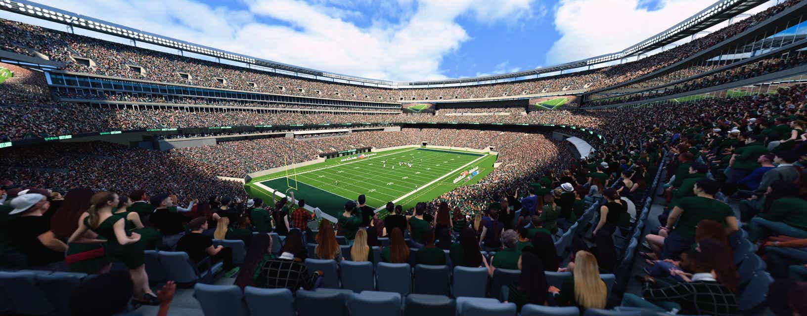 Seat view from Mezzanine Endzone