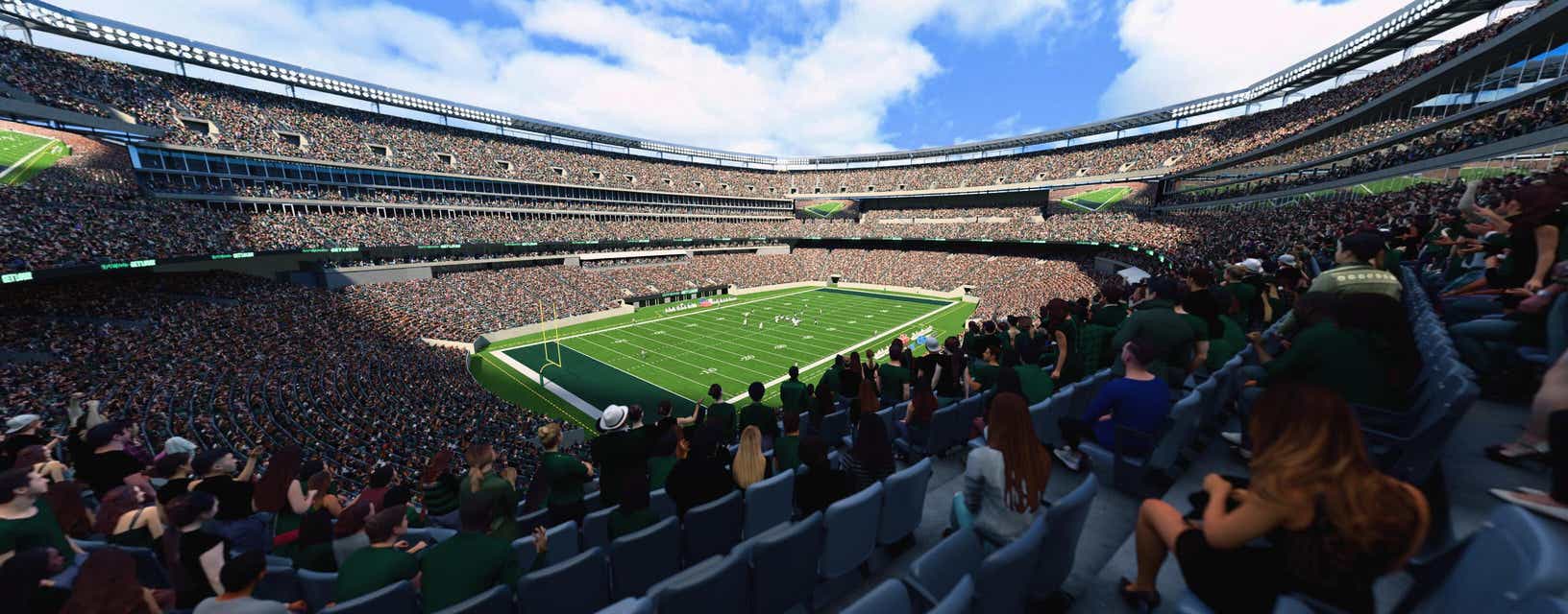 Seat view from Mezzanine Endzone
