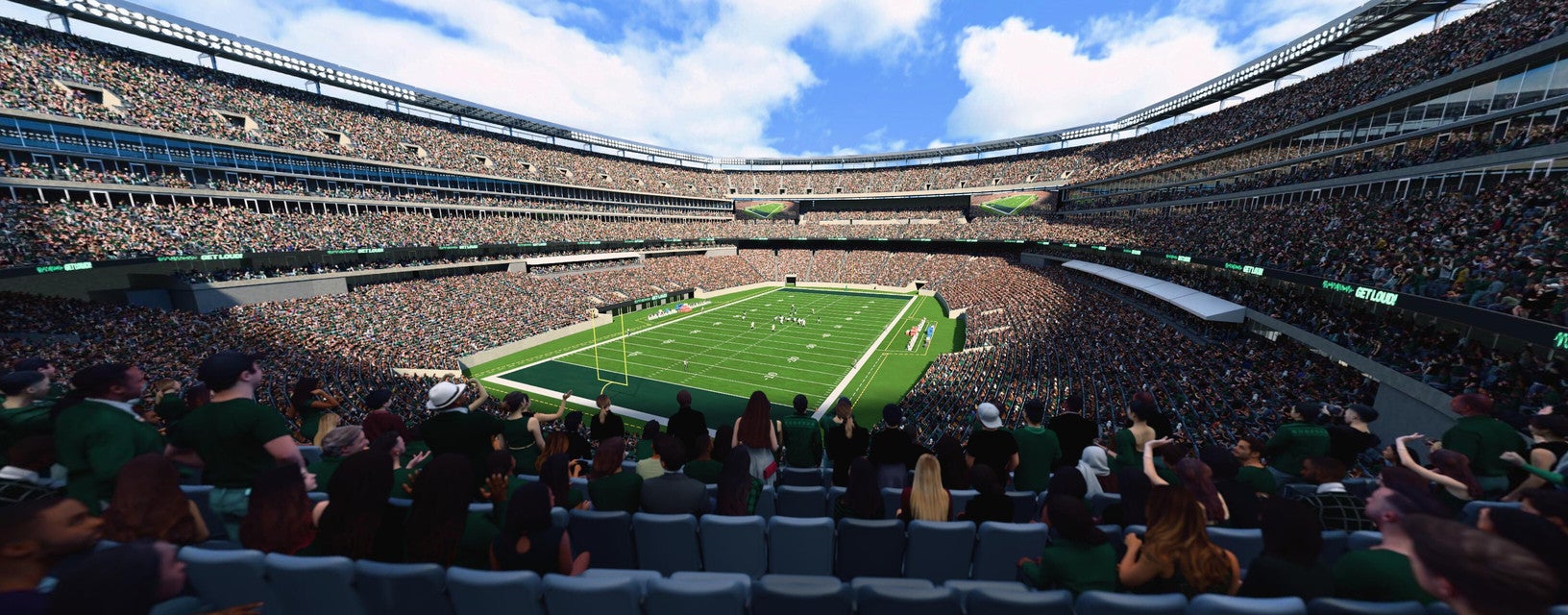 Seat view from Mezzanine Endzone