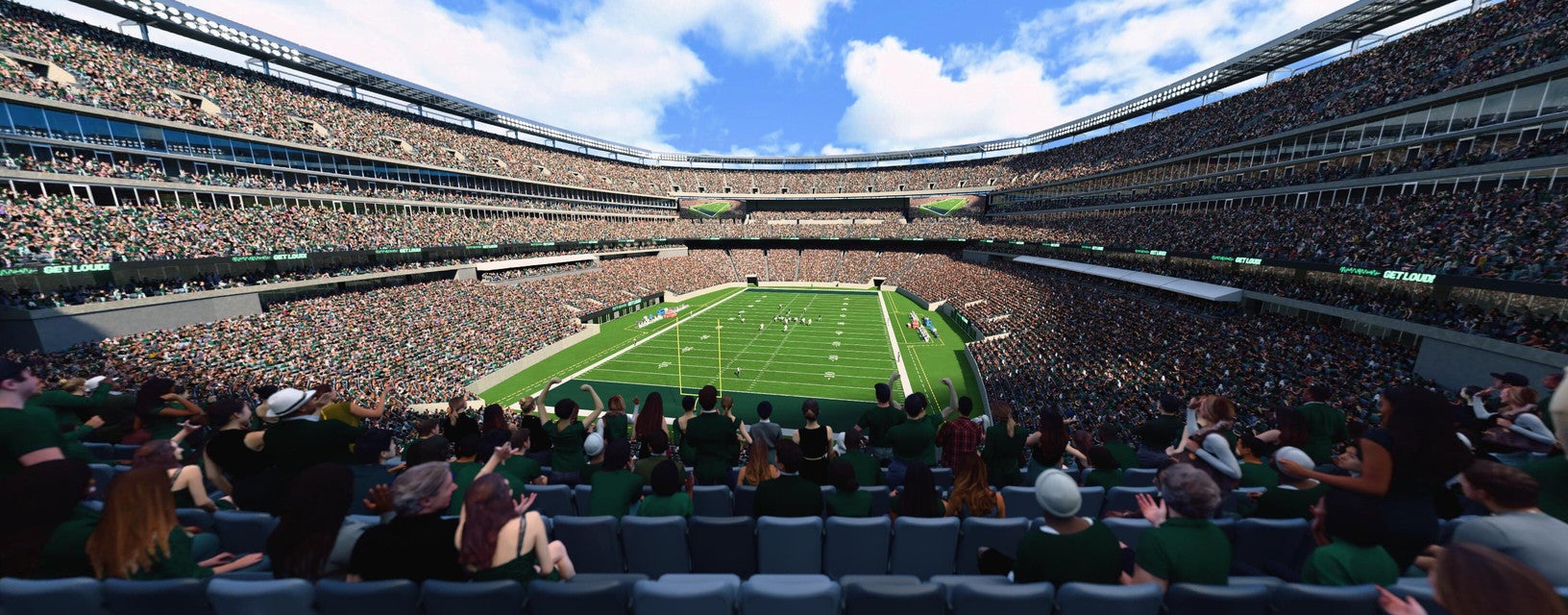 Seat view from Mezzanine Endzone