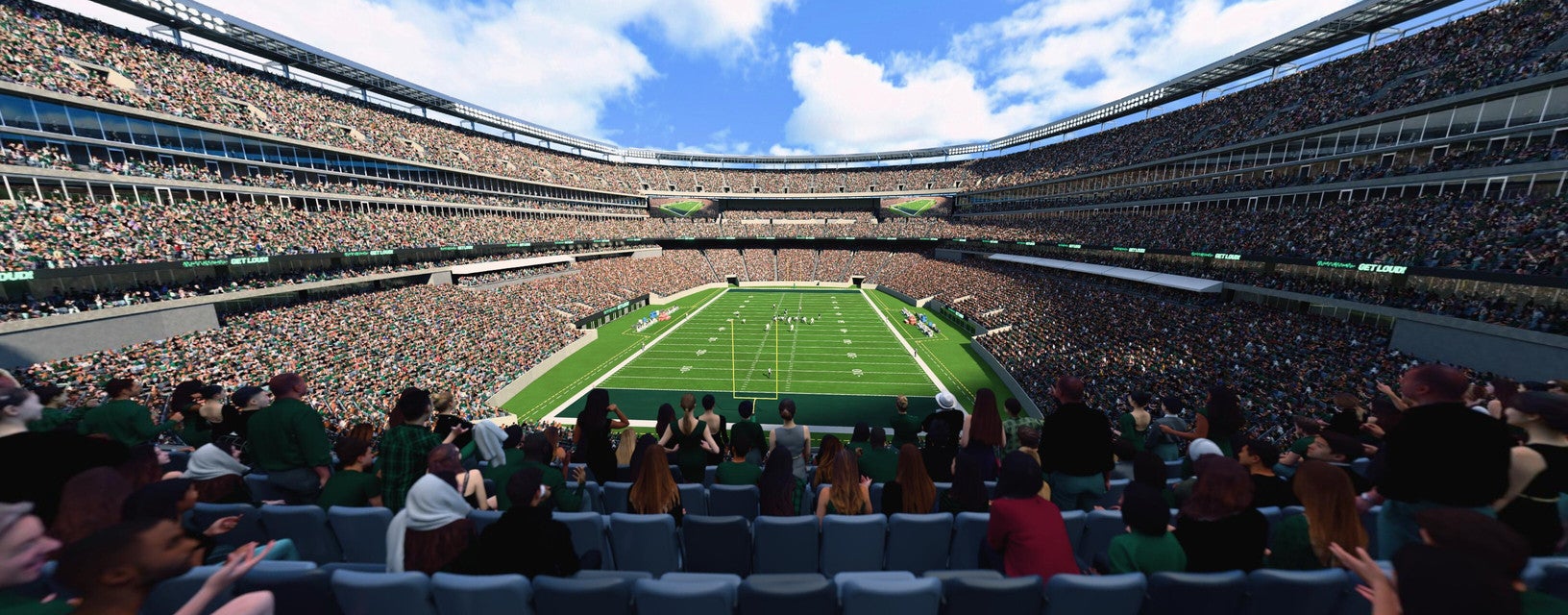 Seat view from Mezzanine Endzone