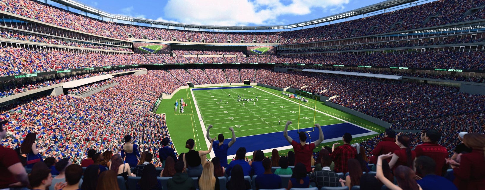 Seat view from Mezzanine Endzone