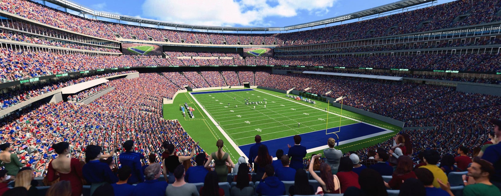 Seat view from Mezzanine Endzone
