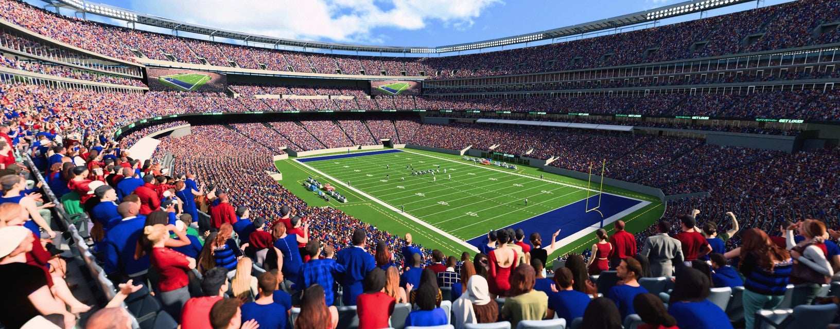 Seat view from Mezzanine Endzone