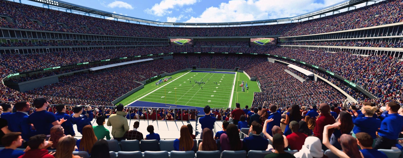 Seat view from Mezzanine Endzone