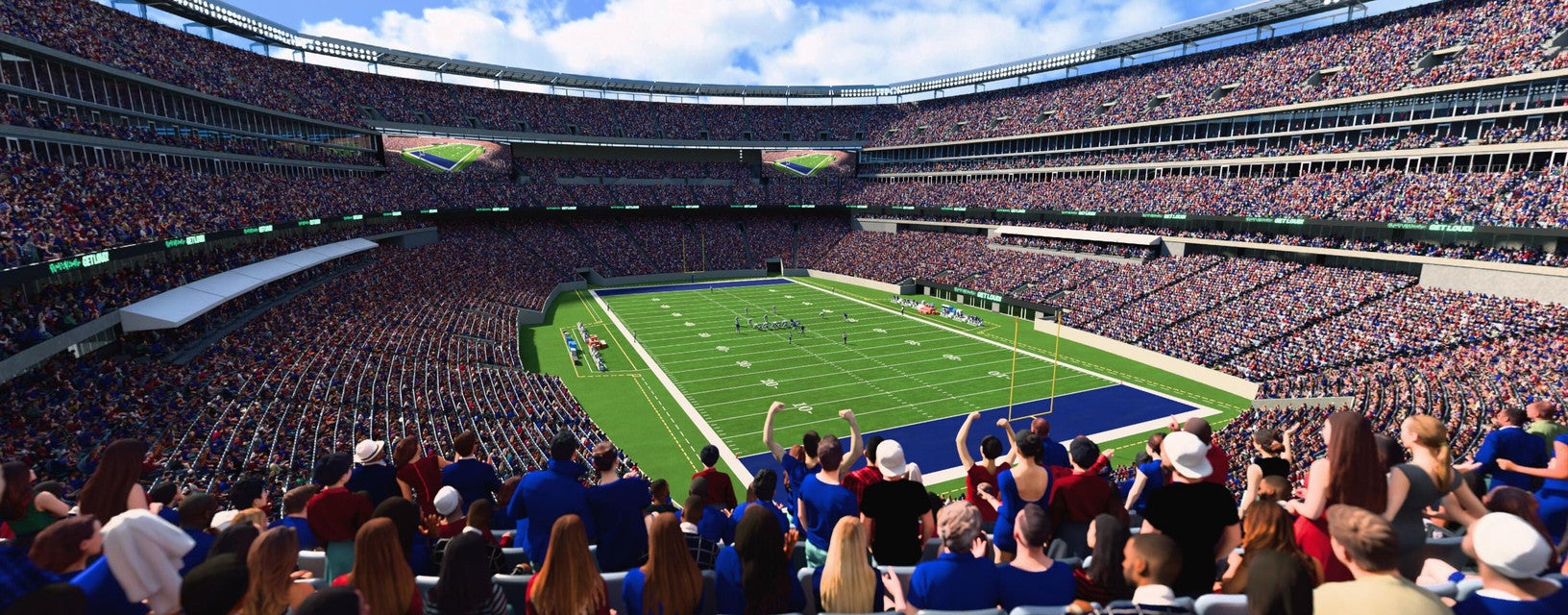 Seat view from Mezzanine Endzone