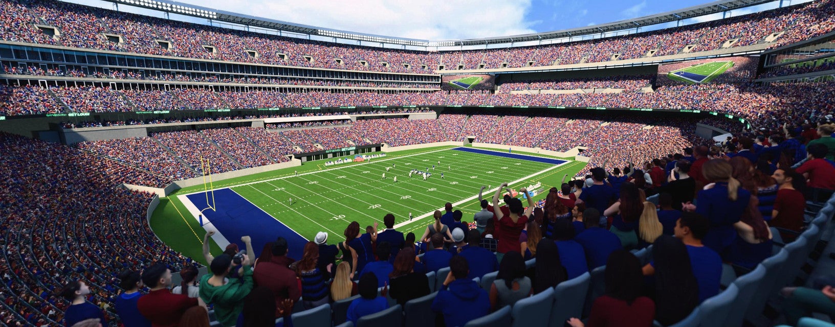 Seat view from Mezzanine Endzone