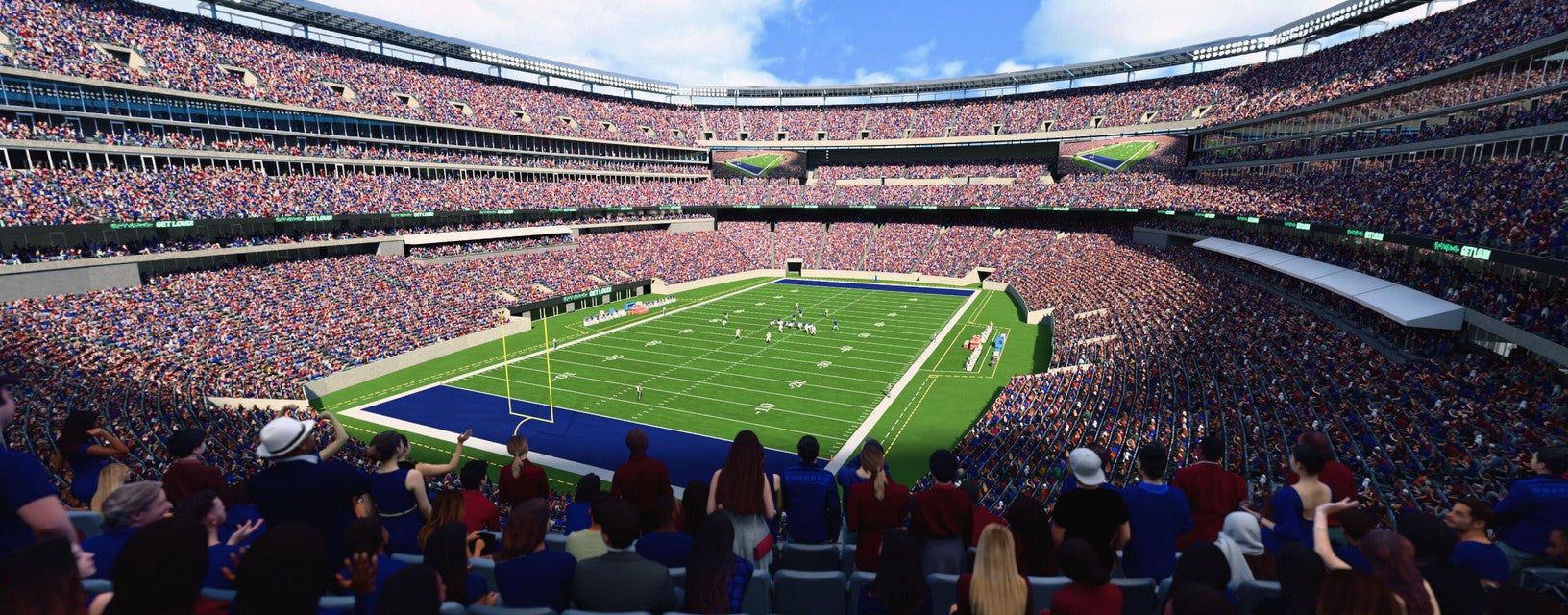 Seat view from Mezzanine Endzone