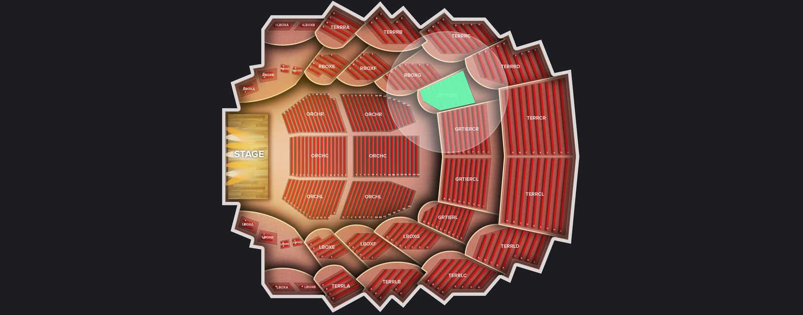 Seat view from