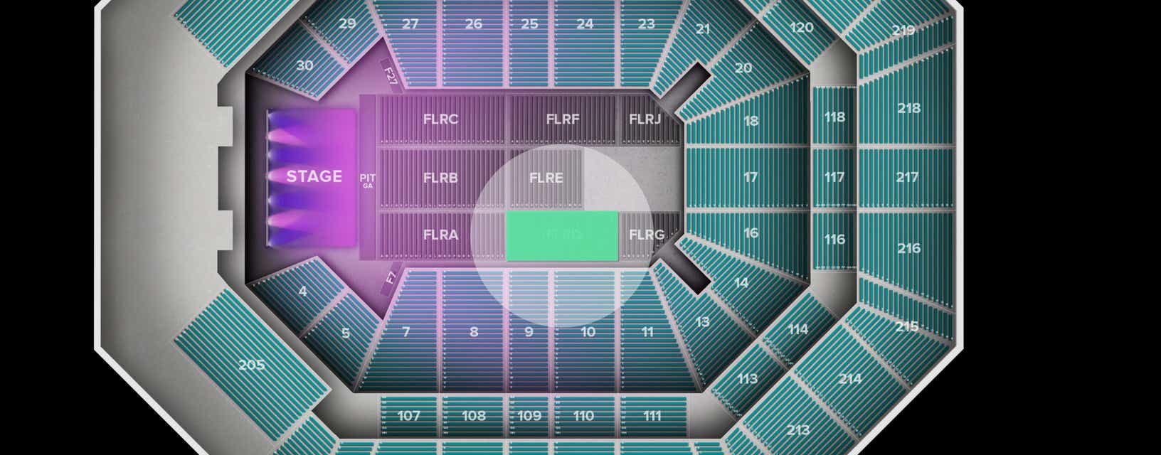 Seat view from Floor