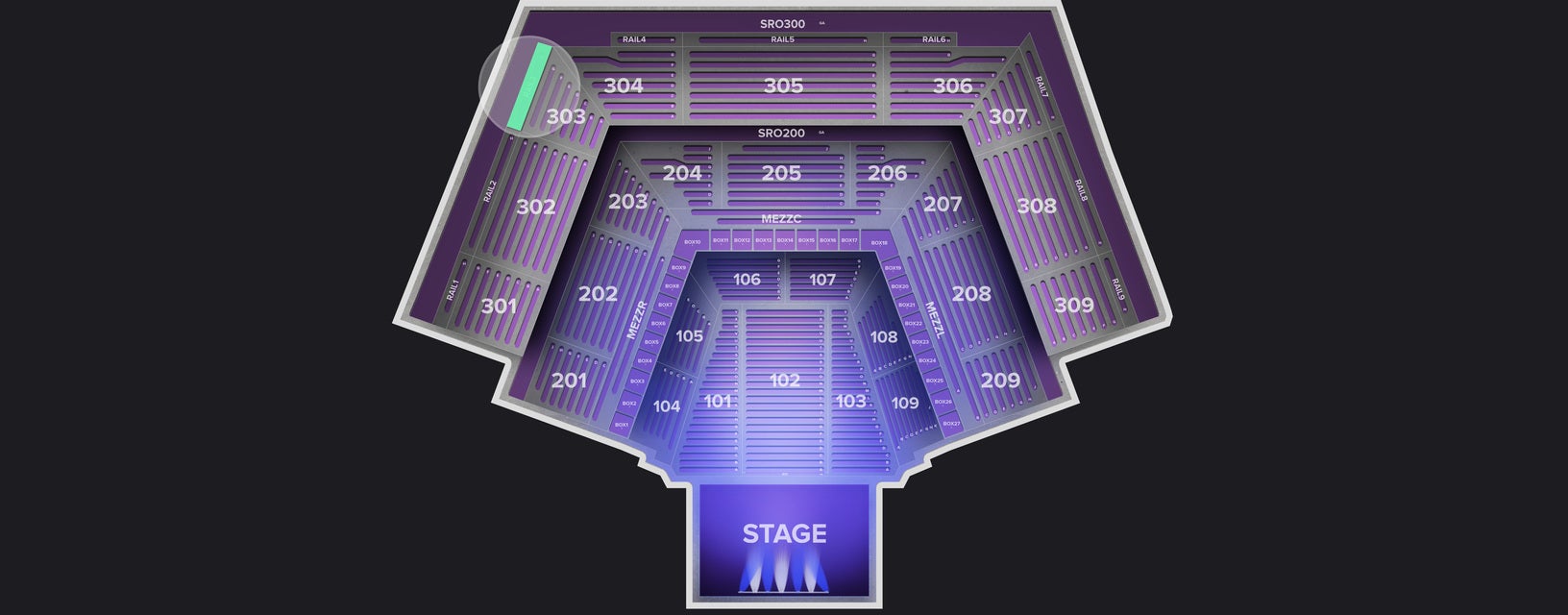 Seat view from Rail