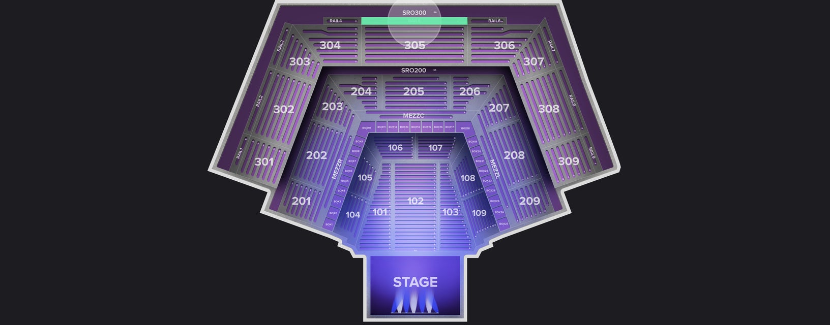 Seat view from Rail