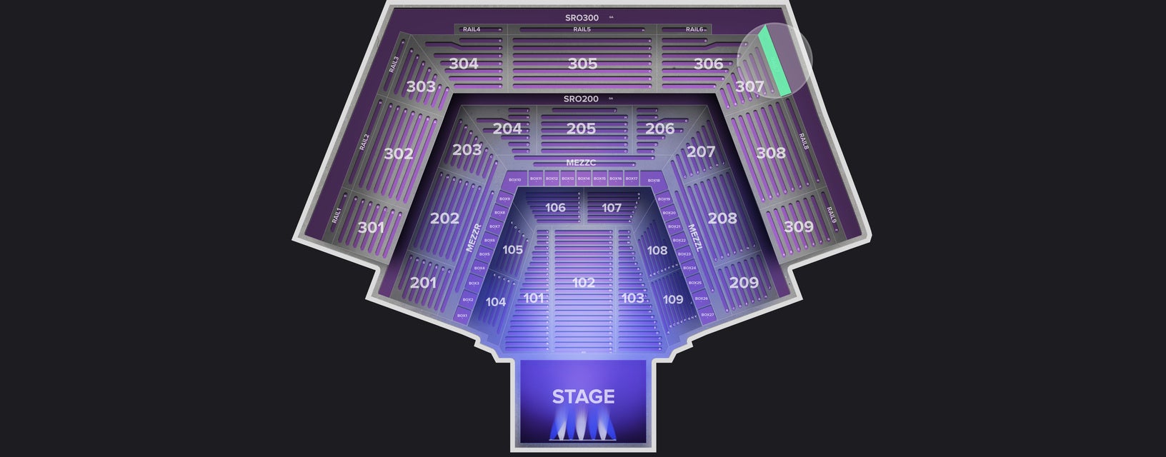 Seat view from Rail