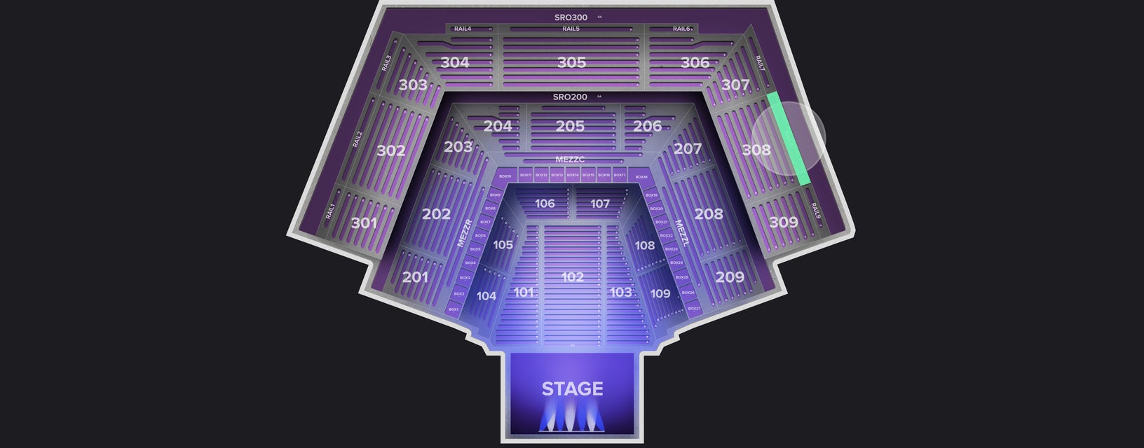 Seat view from Rail