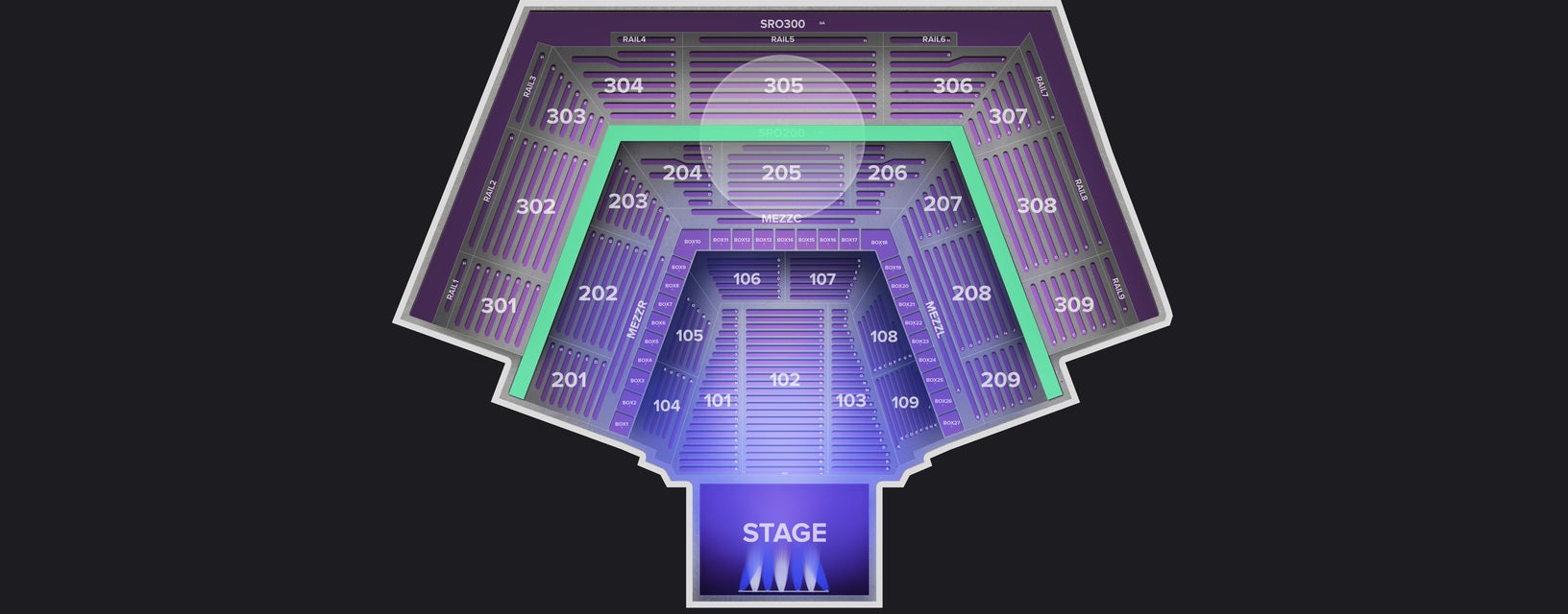Seat view from SRO