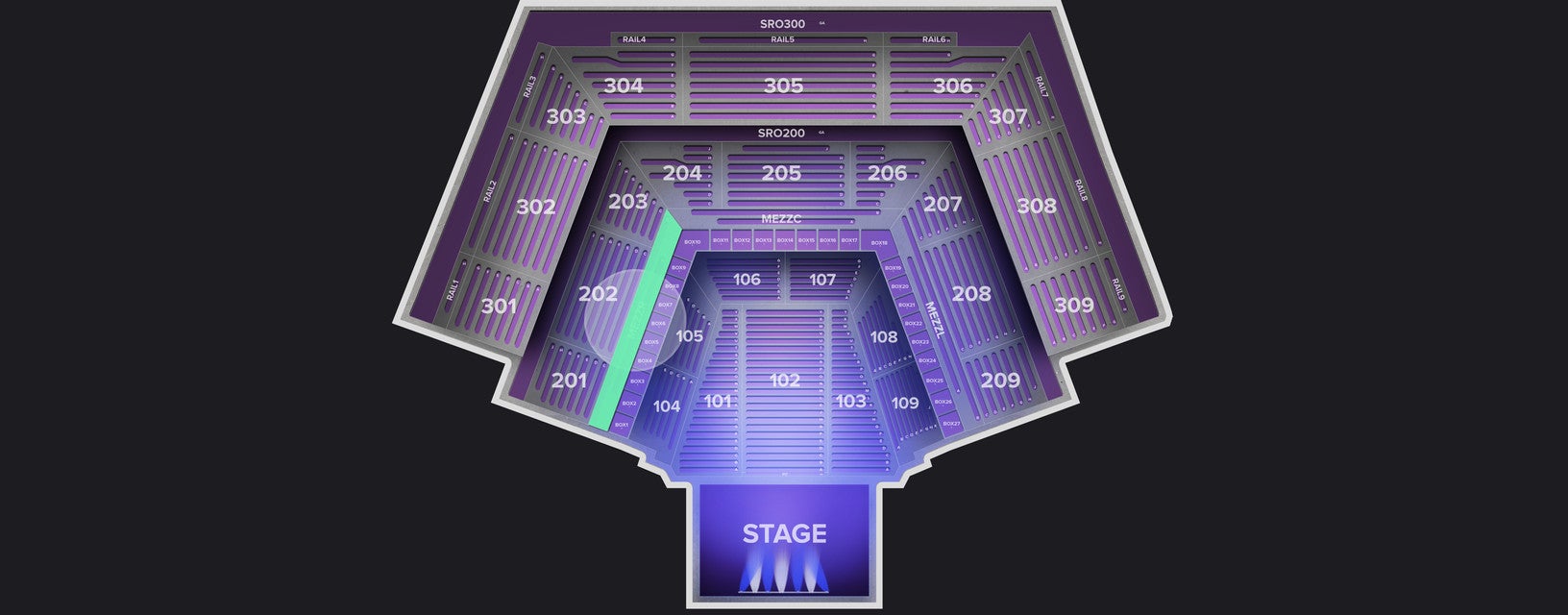 Seat view from Mezzanine