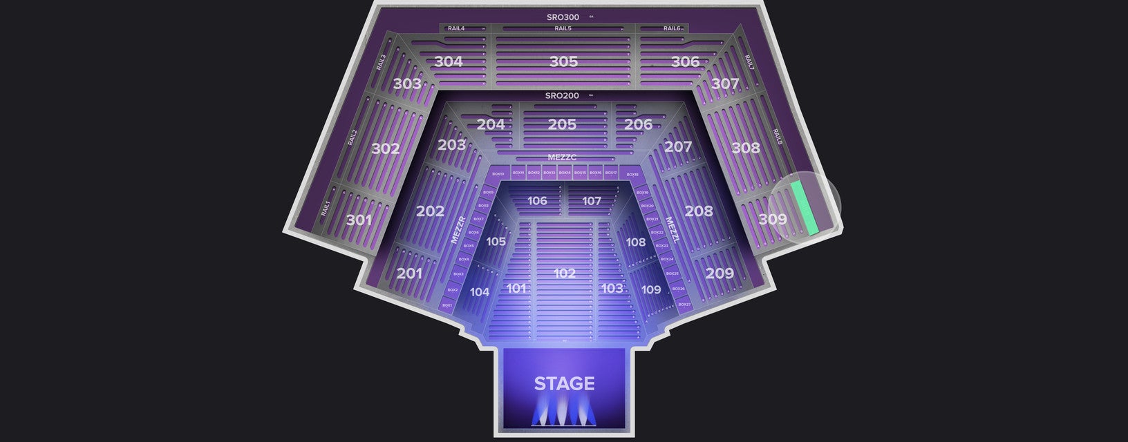 Seat view from Rail
