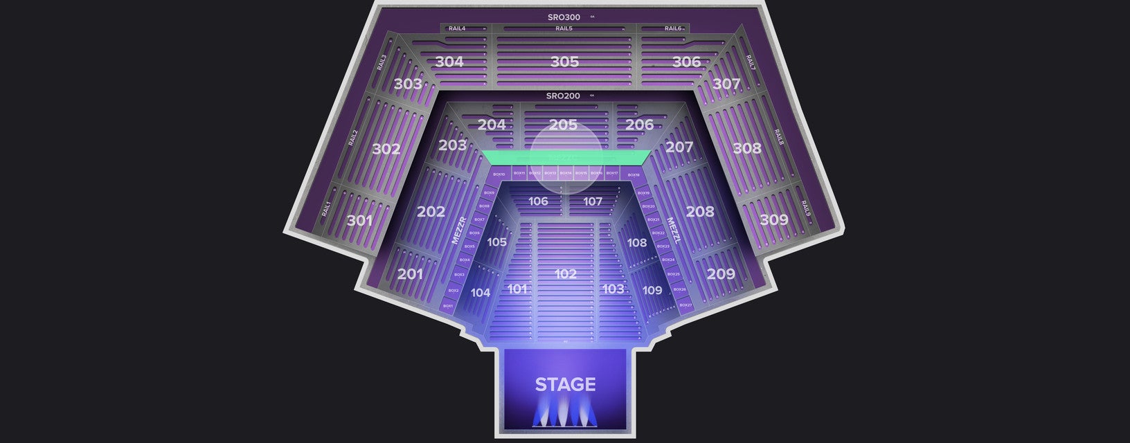 Seat view from Mezzanine