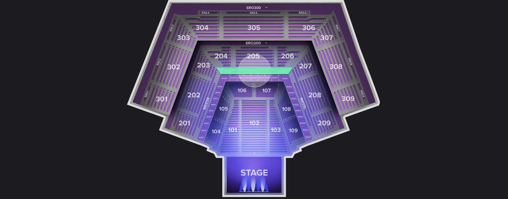 Seat view from Mezzanine
