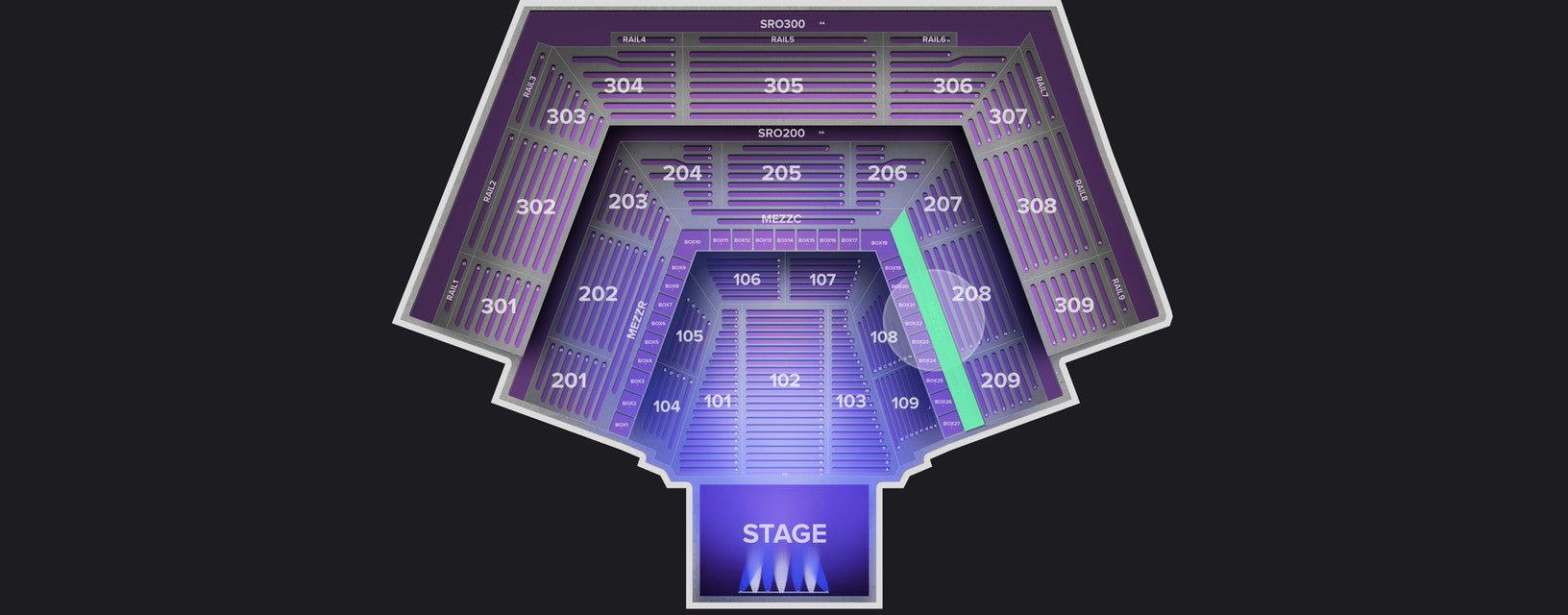 Seat view from Mezzanine