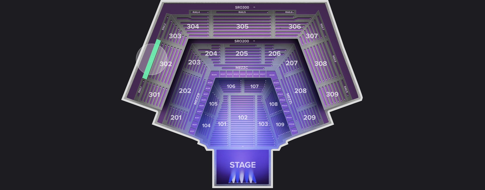 Seat view from Rail