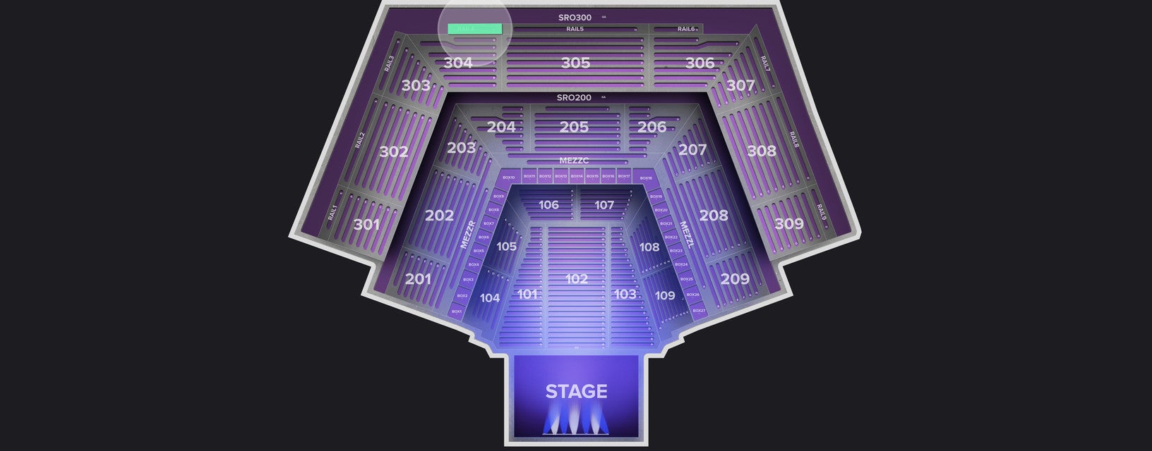 Seat view from Rail