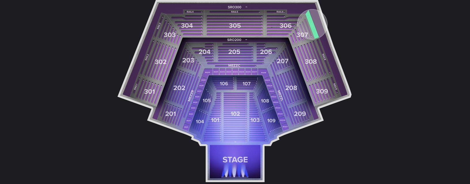 Seat view from Rail