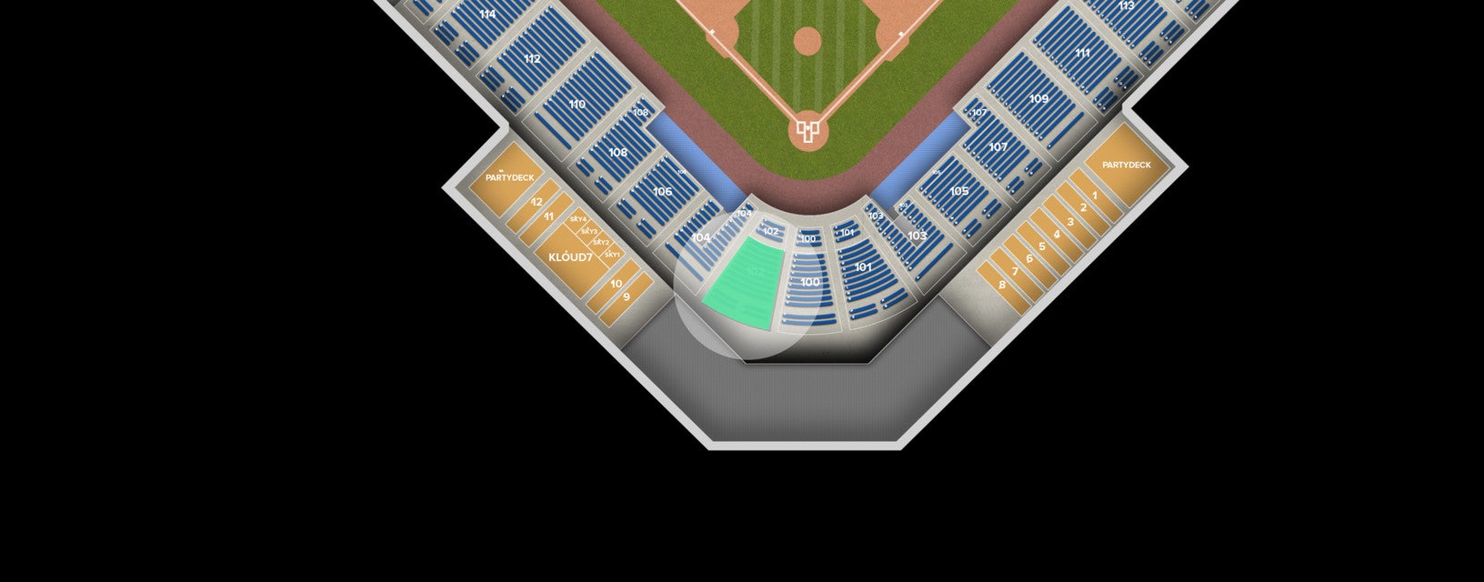 Seat view from Lower