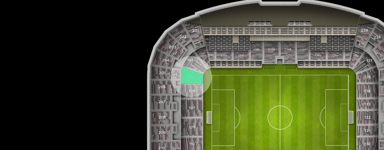 Seat view from Lower Goal