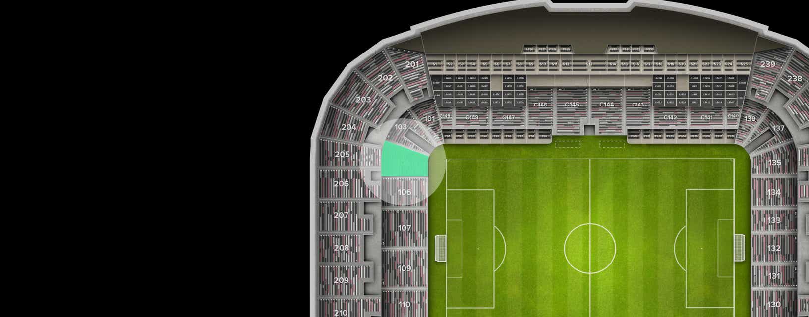Seat view from Lower Goal