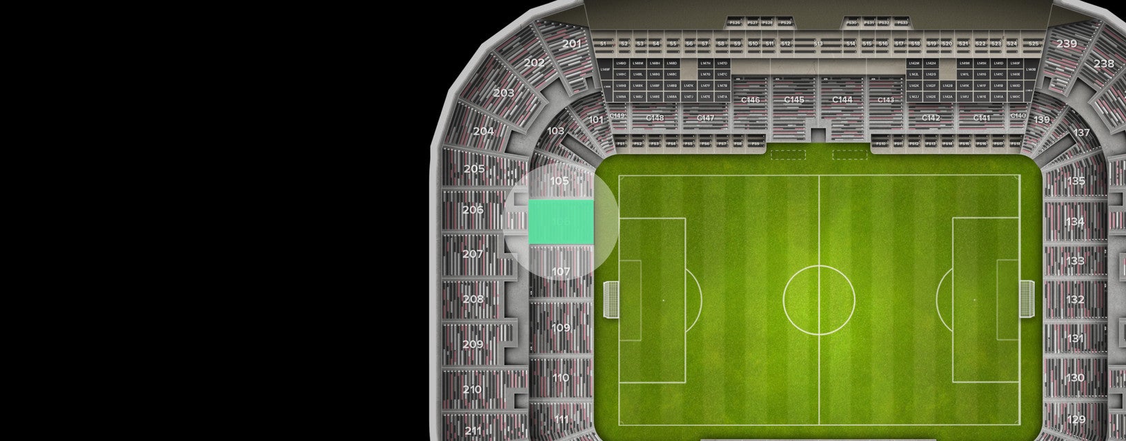 Seat view from Lower Goal