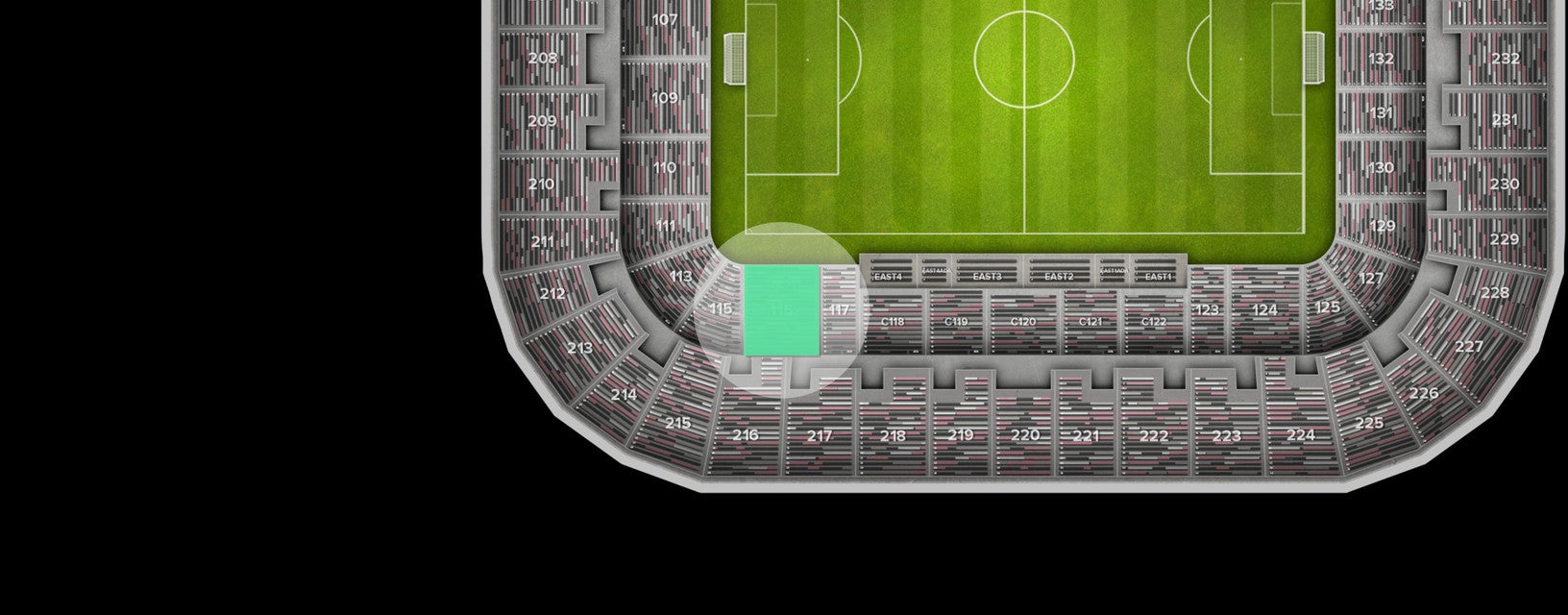 Seat view from Lower Sideline