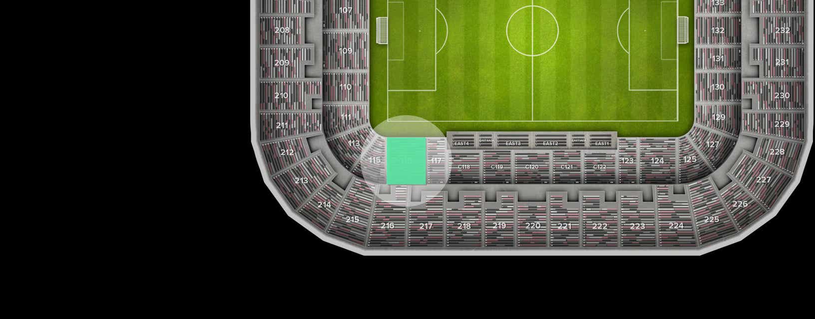 Seat view from Lower Sideline