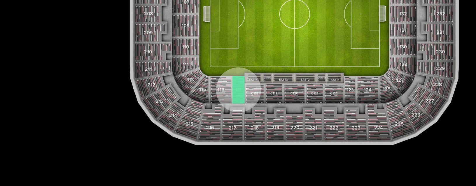 Seat view from Lower Sideline