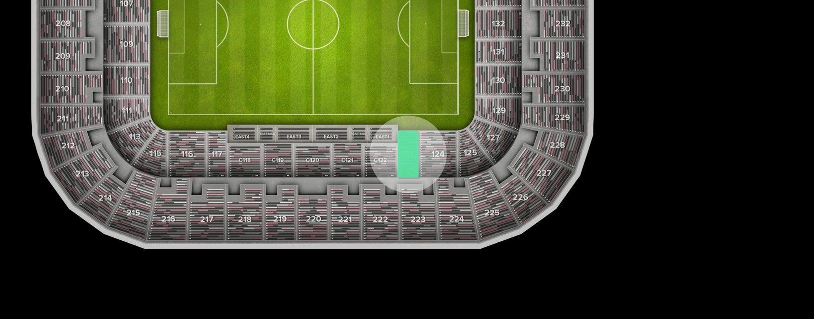 Seat view from Lower Sideline