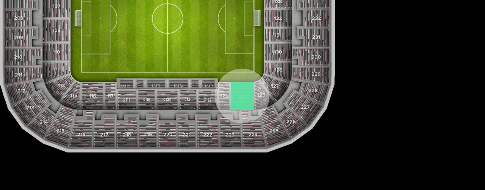 Seat view from Lower Sideline