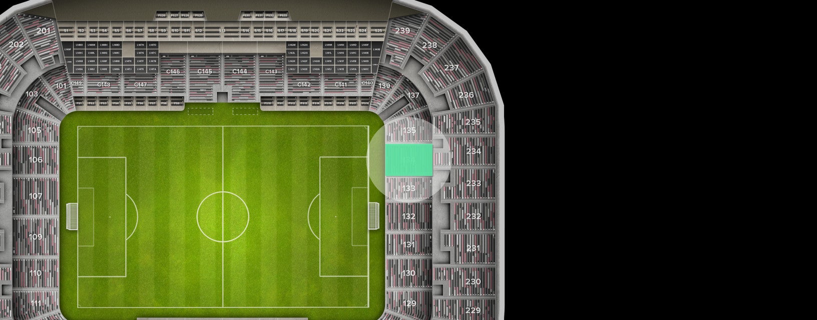 Seat view from Lower Goal