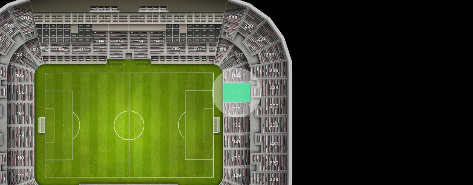 Seat view from Lower Goal
