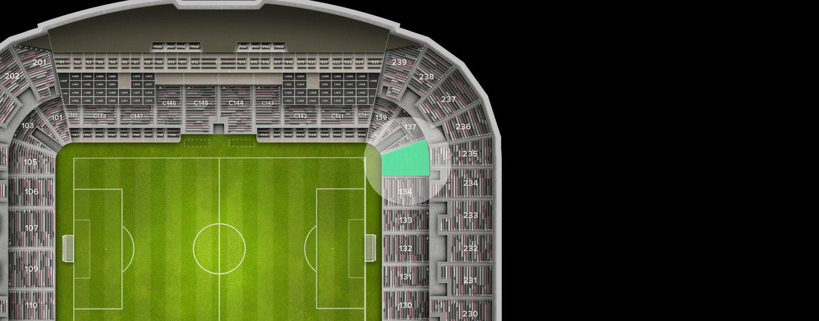 Seat view from Lower Goal
